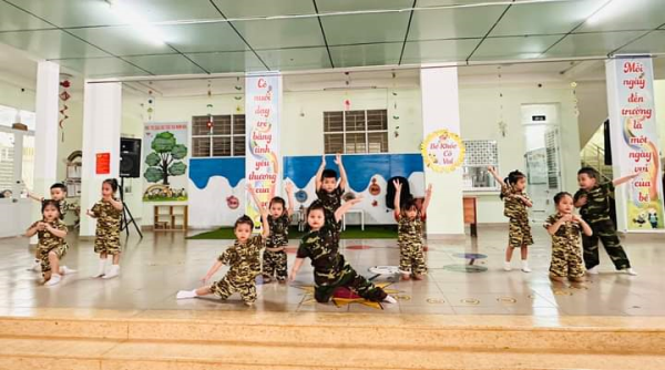 Trường MN Vĩnh Hoà tổ chức cho các cháu MG 4-6 tuổi tham quan Tiểu đoàn 15 Học viện Hải Quân nhân ngày TLQĐNDVN 22/12/2023