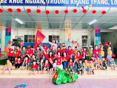Chào mừng kỷ niệm 50 năm ngày Giải phóng miền Nam, thống nhất đất nước( 30/4/1975 - 30/4/2025) của các bé trường Mầm non VĨnh Hòa