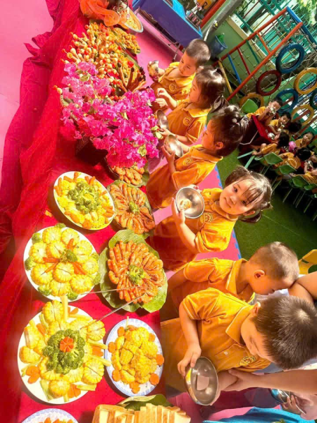 Tiệc buffet cuối năm học 2024-2025 trường MN Vĩnh Hoà