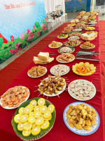 Tiệc buffet cuối năm học 2024-2025 trường MN Vĩnh Hoà