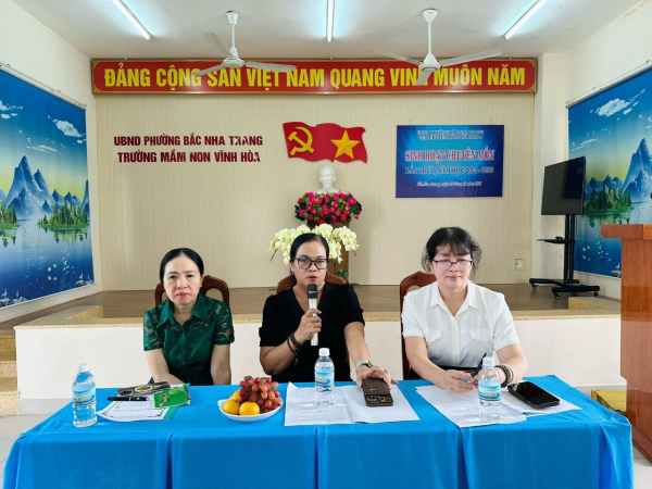 Cụm chuyên môn Mầm non 2 – phường Bắc Nha Trang tổ chức Sinh hoạt chuyên môn năm học 2025–2026 tại Trường MN Vĩnh Hoà