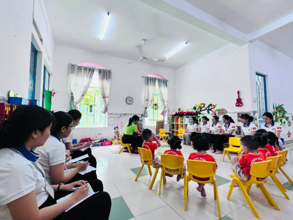 Chào mừng các em sinh viên Trường CĐSP TW Nha Trang về thực tập tại trường