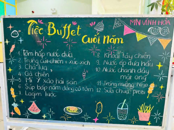 Tiệc Buffet cuối năm học cho trẻ. Năm học 2025-2026